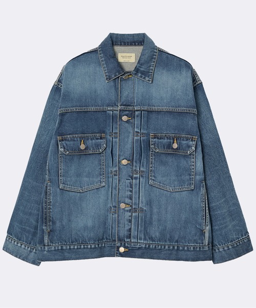 THE TOKYO(ザトウキョウ)の「【beautiful people/ビューティフルピープル】selvedgedenim square big blouson vintage/セルビッジデニムブルゾン/Gジャン(デニムジャケット・レディース・ダークインディゴブルー・38/36)」の14枚目の写真