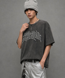 『SILVER BULLET SELECT AP/シルバーバレットセレクト』フェイクスウェードメタルロゴ刺繍半袖Tシャツ