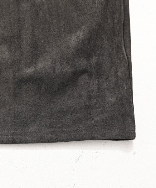 SILVER BULLET(シルバーバレット)の「『SILVER BULLET SELECT AP/シルバーバレットセレクト』フェイクスウェードメタルロゴ刺繍半袖Tシャツ(Tシャツ/カットソー・メンズ・チャコール/ピンク・M/L)」の8枚目の写真