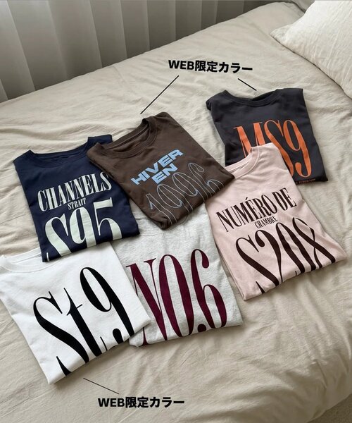 DISCOAT(ディスコート)の「【Enlude】アソートナンバーロゴTシャツ《ユニセックス》(Tシャツ/カットソー・レディース・ネイビー/ライトベージュ/ピンク/チャコールグレー/ブラウン/オフホワイト・FREE)」の7枚目の写真