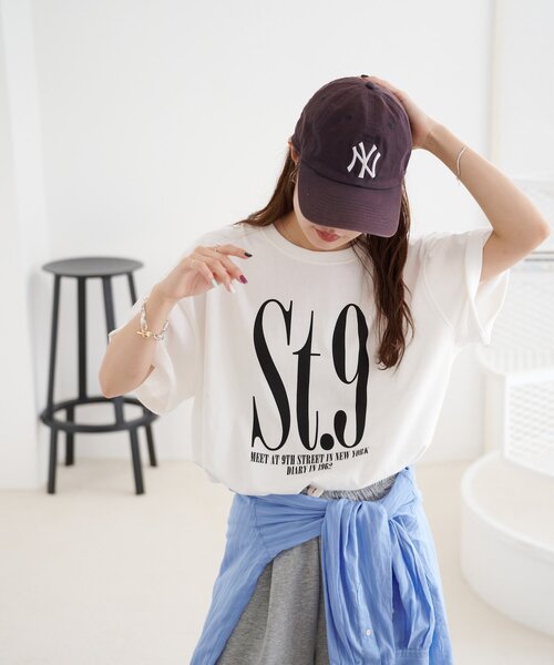 DISCOAT(ディスコート)の「【Enlude】アソートナンバーロゴTシャツ《ユニセックス》(Tシャツ/カットソー・レディース・ネイビー/ライトベージュ/ピンク/チャコールグレー/ブラウン/オフホワイト・FREE)」の10枚目の写真