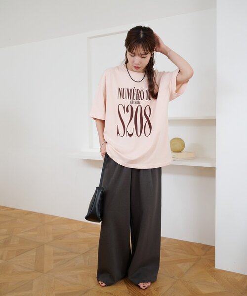 DISCOAT(ディスコート)の「【Enlude】アソートナンバーロゴTシャツ《ユニセックス》(Tシャツ/カットソー・レディース・ネイビー/ライトベージュ/ピンク/チャコールグレー/ブラウン/オフホワイト・FREE)」の15枚目の写真