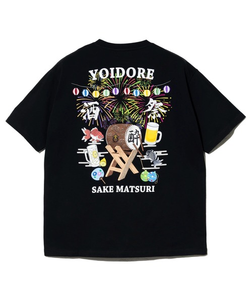 go slow caravan(ゴースローキャラバン)の「YOIDORE/酔いどれ 酒祭り太鼓 TEE(Tシャツ/カットソー・メンズ・ブラック/ホワイト・LARGE/MEDIUM/X-LARGE)」の10枚目の写真