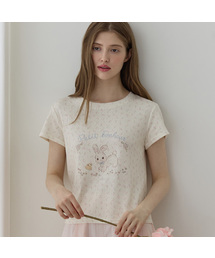 スモールハピネスラビットTシャツ - クレーム