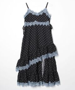 再入荷】レースドッキングフリルキャミワンピース 夏服（ワンピース