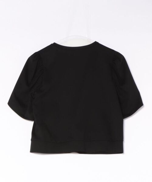 STRAWBERRY-FIELDS（ストロベリーフィールズ）の「ソフィアスムース_パフスリーブジャージトップス（Tシャツ/カットソー・レディース・ブラック/ホワイト・2）」の11枚目の写真