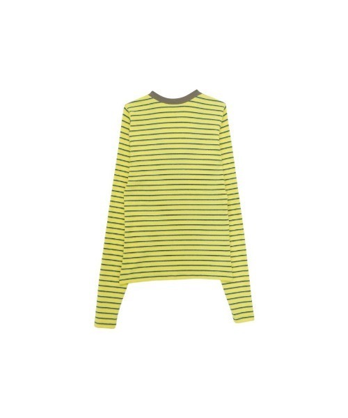 &enece(アンドエネス)の「Vネック ボーダー ロングスリーブカットソー(Tシャツ/カットソー・レディース・ブルー/イエロー/グレー・FREE)」の19枚目の写真
