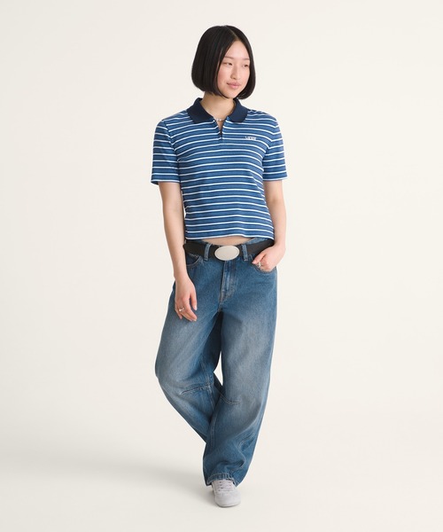 VANS(バンズ)の「ウィメンズ チェック5 バレルデニムパンツ / Check 5 Mid Rise Barrel Vintag VN000XFYAHU1(デニムパンツ・レディース・インディゴブルー・28inch/25inch/26inch/27inch)」の3枚目の写真