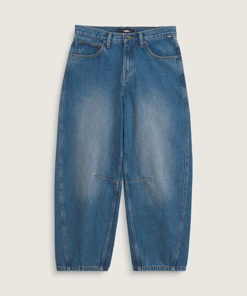 VANS(バンズ)の「ウィメンズ チェック5 バレルデニムパンツ / Check 5 Mid Rise Barrel Vintag VN000XFYAHU1(デニムパンツ・レディース・インディゴブルー・28inch/25inch/26inch/27inch)」の5枚目の写真