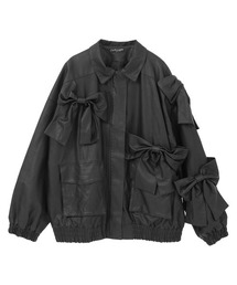 Candy Stripper（キャンディストリッパー）の「RANDOM RIBBON FAKE LEATHER ジャケット（ブルゾン）」