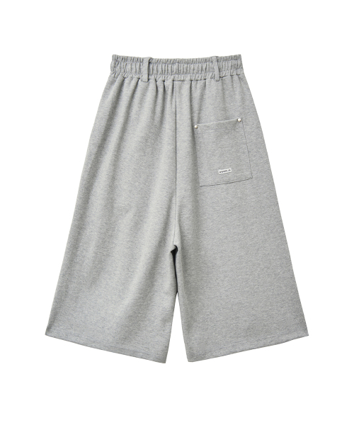 RENSE（レンセ）の「One-Tuck  Wide Bermuda Pants Melange Gray（スウェットパンツ・レディース・その他・OS）」の4枚目の写真
