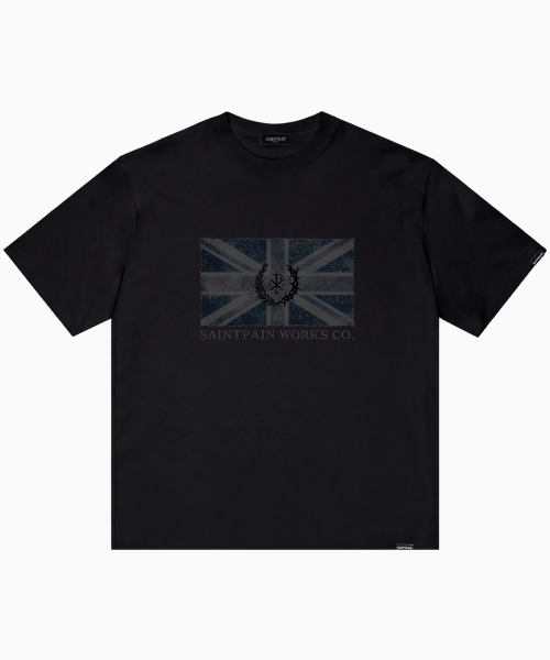SAINTPAIN(セイントペイン)の「SP ヴィンテージ ユニオンジャック 半袖Tシャツ ブラック(Tシャツ/カットソー・レディース・その他・MEDIUM/LARGE)」の1枚目の写真