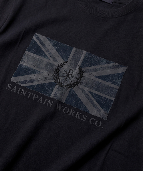 SAINTPAIN(セイントペイン)の「SP ヴィンテージ ユニオンジャック 半袖Tシャツ ブラック(Tシャツ/カットソー・レディース・その他・MEDIUM/LARGE)」の3枚目の写真
