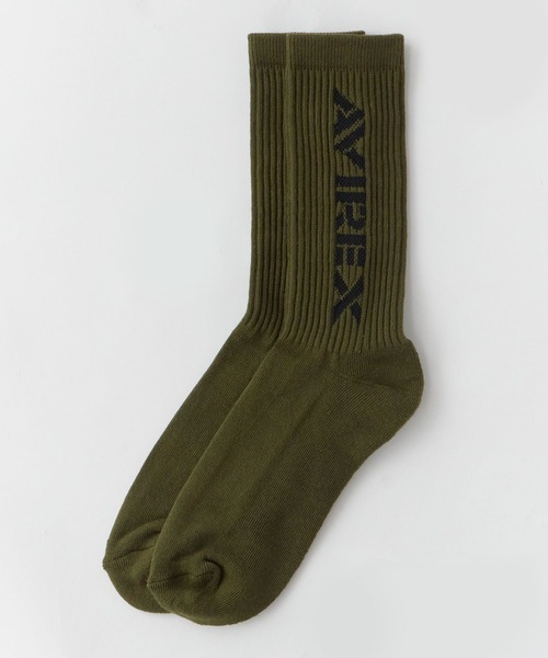 AVIREX(アヴィレックス)の「AVIREX/アビレックス AX Standard Logo Jacquard 3P Socks スタンダード ロゴ ジャガード 3足組 ソックス 靴下 クルー丈 3足セット ブランドロゴ サイドプリント 定番 ベーシック ストリート メンズ 2026年 夏 夏服(ソックス/靴下・メンズ・マルチ・25-27)」の7枚目の写真