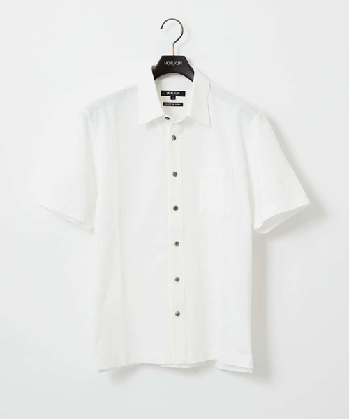 MICHEL KLEIN HOMME (ミッシェルクランオム)の「クールマックス前空きポロシャツ(シャツ/ブラウス・メンズ・ホワイト/ブルー/ネイビー・MEDIUM/LARGE/X-LARGE)」の2枚目の写真