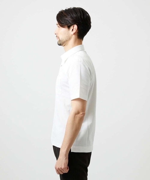 MICHEL KLEIN HOMME (ミッシェルクランオム)の「クールマックス前空きポロシャツ(シャツ/ブラウス・メンズ・ホワイト/ブルー/ネイビー・MEDIUM/LARGE/X-LARGE)」の11枚目の写真