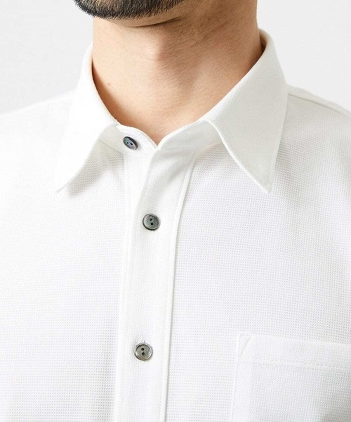 MICHEL KLEIN HOMME (ミッシェルクランオム)の「クールマックス前空きポロシャツ(シャツ/ブラウス・メンズ・ホワイト/ブルー/ネイビー・MEDIUM/LARGE/X-LARGE)」の13枚目の写真