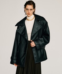 PRANK PROJECT | 【2026Autumn Pre-Order】ボックスミドルレザートレンチコート / Boxy Middle Leather Trench Coat(トレンチコート)