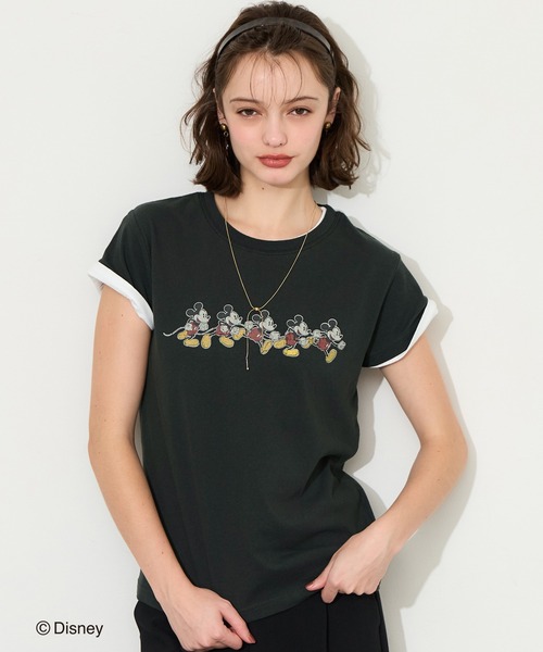 coca(coca)(コカ)の「【ディズニー】ウォッシュド Tシャツ(Tシャツ/カットソー・レディース・D/A/B/C・L/M/S)」の4枚目の写真