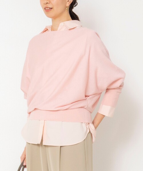NOLLEY’S Sophi(ノーリーズソフィ)の「【BECシリーズ】【一部WEB限定カラーアイテム】ドレープドルマンプルオーバー(ニット/セーター・レディース・チャコールグレー/クリーム/ベージュ/ベビーピンク/カーキ・38)」の5枚目の写真