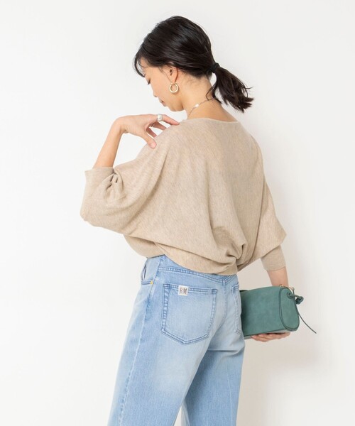 NOLLEY’S Sophi(ノーリーズソフィ)の「【BECシリーズ】【一部WEB限定カラーアイテム】ドレープドルマンプルオーバー(ニット/セーター・レディース・チャコールグレー/クリーム/ベージュ/ベビーピンク/カーキ・38)」の9枚目の写真