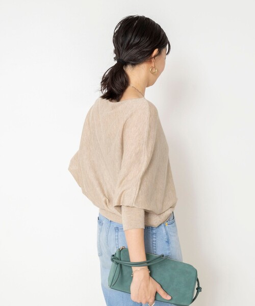 NOLLEY’S Sophi(ノーリーズソフィ)の「【BECシリーズ】【一部WEB限定カラーアイテム】ドレープドルマンプルオーバー(ニット/セーター・レディース・チャコールグレー/クリーム/ベージュ/ベビーピンク/カーキ・38)」の11枚目の写真