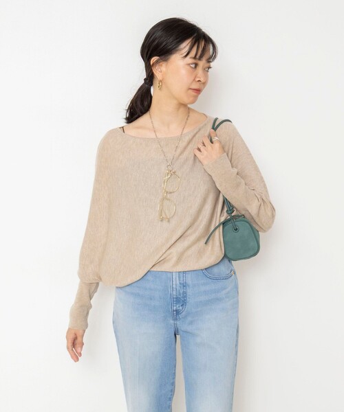 NOLLEY’S Sophi(ノーリーズソフィ)の「【BECシリーズ】【一部WEB限定カラーアイテム】ドレープドルマンプルオーバー(ニット/セーター・レディース・チャコールグレー/クリーム/ベージュ/ベビーピンク/カーキ・38)」の13枚目の写真
