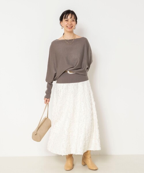 NOLLEY’S Sophi(ノーリーズソフィ)の「【BECシリーズ】【一部WEB限定カラーアイテム】ドレープドルマンプルオーバー(ニット/セーター・レディース・チャコールグレー/クリーム/ベージュ/ベビーピンク/カーキ・38)」の18枚目の写真
