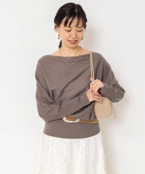 NOLLEY’S Sophi(ノーリーズソフィ)の「【BECシリーズ】【一部WEB限定カラーアイテム】ドレープドルマンプルオーバー(ニット/セーター・レディース・チャコールグレー/クリーム/ベージュ/ベビーピンク/カーキ・38)」の19枚目の写真