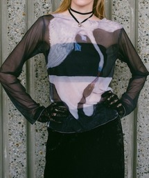 sahara | Sheer Top "Hilma af Klint"(Tシャツ/カットソー)