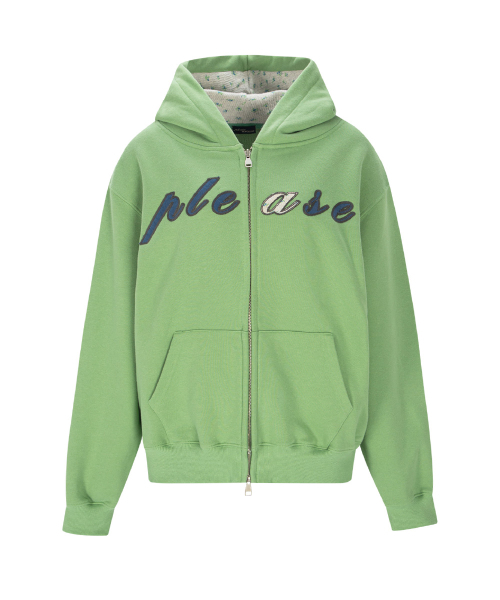PLEASENOFOLLOW(プリーズノーフォロー)の「Bono patch Sweat Hoodie Zip Up (Green)(パーカー・レディース・その他・FREE)」の2枚目の写真