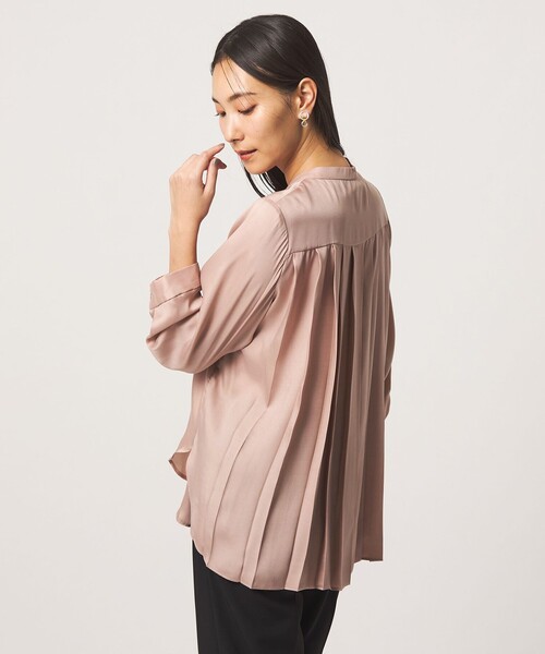 A DAY IN THE LIFE UNITED ARROWS(アデイインザライフユナイテッドアローズ)の「バックプリーツ シャツチュニック 7分袖<A DAY IN THE LIFE>(シャツ/ブラウス・レディース・ピンク/ダークグレー/モカ/コバルトブルー・FREE)」の4枚目の写真