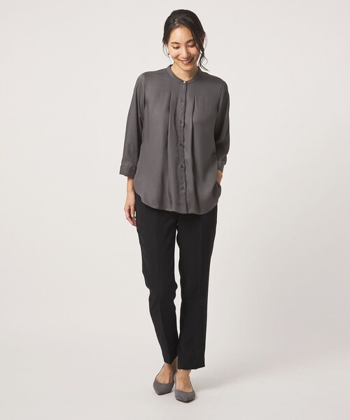 A DAY IN THE LIFE UNITED ARROWS(アデイインザライフユナイテッドアローズ)の「バックプリーツ シャツチュニック 7分袖<A DAY IN THE LIFE>(シャツ/ブラウス・レディース・ピンク/ダークグレー/モカ/コバルトブルー・FREE)」の8枚目の写真