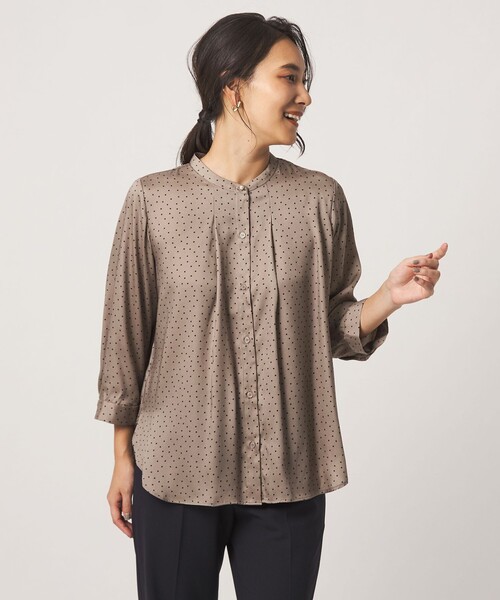 A DAY IN THE LIFE UNITED ARROWS(アデイインザライフユナイテッドアローズ)の「バックプリーツ シャツチュニック 7分袖<A DAY IN THE LIFE>(シャツ/ブラウス・レディース・ピンク/ダークグレー/モカ/コバルトブルー・FREE)」の10枚目の写真