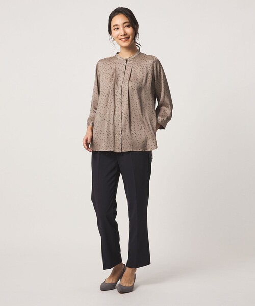 A DAY IN THE LIFE UNITED ARROWS(アデイインザライフユナイテッドアローズ)の「バックプリーツ シャツチュニック 7分袖<A DAY IN THE LIFE>(シャツ/ブラウス・レディース・ピンク/ダークグレー/モカ/コバルトブルー・FREE)」の11枚目の写真