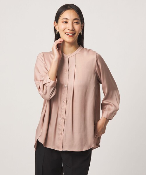 A DAY IN THE LIFE UNITED ARROWS(アデイインザライフユナイテッドアローズ)の「バックプリーツ シャツチュニック 7分袖<A DAY IN THE LIFE>(シャツ/ブラウス・レディース・ピンク/ダークグレー/モカ/コバルトブルー・FREE)」の13枚目の写真