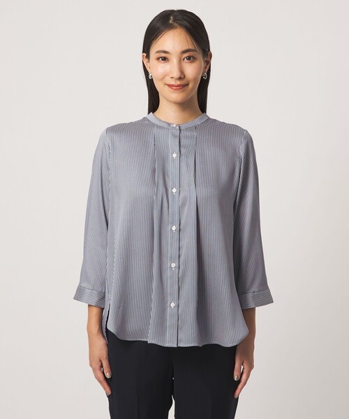 A DAY IN THE LIFE UNITED ARROWS(アデイインザライフユナイテッドアローズ)の「バックプリーツ シャツチュニック 7分袖<A DAY IN THE LIFE>(シャツ/ブラウス・レディース・ピンク/ダークグレー/モカ/コバルトブルー・FREE)」の15枚目の写真