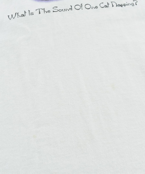 Lee（リー）の「【USED】90’s Lee “What Is The Sound Of One Cat Napping?” アニマル Tシャツ（Tシャツ/カットソー・メンズ・ホワイト・X-LARGE）」の6枚目の写真