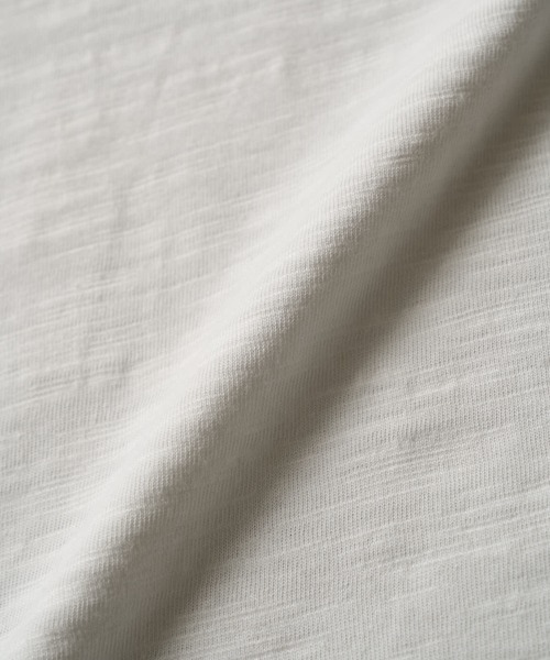 ADAMASTE(アダマスト)の「Slub Short Henley Neck L/S Tee - スラブ短丈ヘンリーネックロングスリーブT(Tシャツ/カットソー・メンズ・ブラック/ホワイト・SMALL/MEDIUM/LARGE)」の3枚目の写真