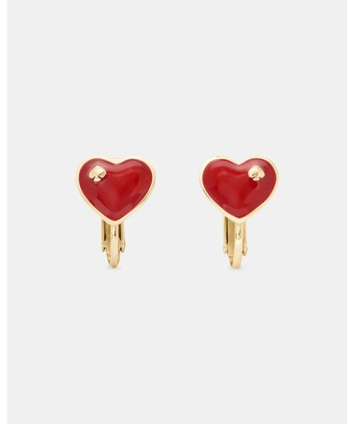 kate spade new york(ケイトスペード ニューヨーク)の「ハート アンド スペード ハート スペード イヤリング(イヤリング・レディース・レッド・ONESIZE)」の1枚目の写真