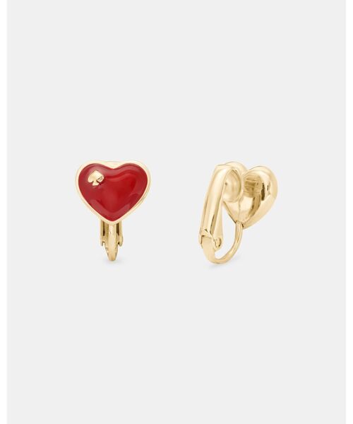 kate spade new york(ケイトスペード ニューヨーク)の「ハート アンド スペード ハート スペード イヤリング(イヤリング・レディース・レッド・ONESIZE)」の3枚目の写真