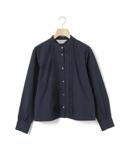 MidiUmi(ミディウミ)の「MidiUmi タックショートシャツ(シャツ/ブラウス・レディース・ネイビー/オフホワイト/ライトブルー・FREE)」の3枚目の写真