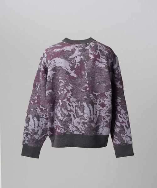 MAISON SPECIAL（メゾンスペシャル）の「《UNISEX》Abstract Pattern Prime-Over V-neck Knit Tops/アブストラクトパターンプライムオーバーVネックニット【MAISON SPECIAL/メゾンスペシャル】（ニット/セーター・メンズ・ダークブルー/パープル・0/1/2）」の16枚目の写真