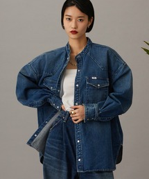 Lee【101 101周年記念特別モデル】ANNIVERSARY 101 ICONIC BAND COLLAR SHIRTS JACKET セットアップ可