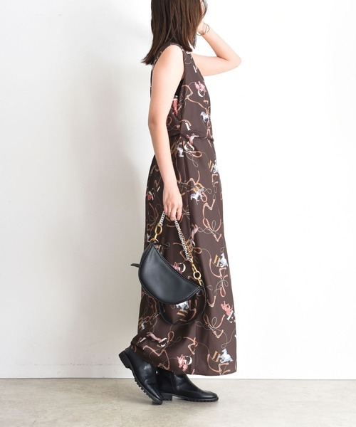 Eimee Law(エイミーロウ)の「ホースビットプリント サイドリボンワンピース(ワンピース・レディース・ブラウン/ライトベージュ/ブラック・FREE)」の5枚目の写真