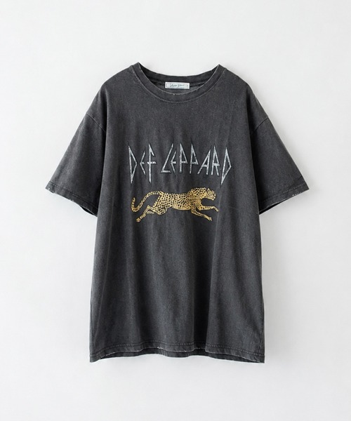 CANAL JEAN(キャナルジーン)の「Lakey Park レオパードTシャツ(Tシャツ/カットソー・レディース・ブラック・ONE SIZE)」の1枚目の写真