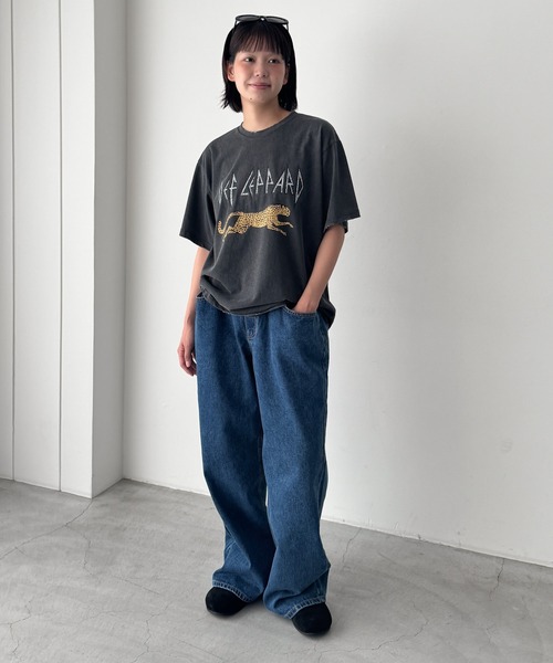 CANAL JEAN(キャナルジーン)の「Lakey Park レオパードTシャツ(Tシャツ/カットソー・レディース・ブラック・ONE SIZE)」の5枚目の写真