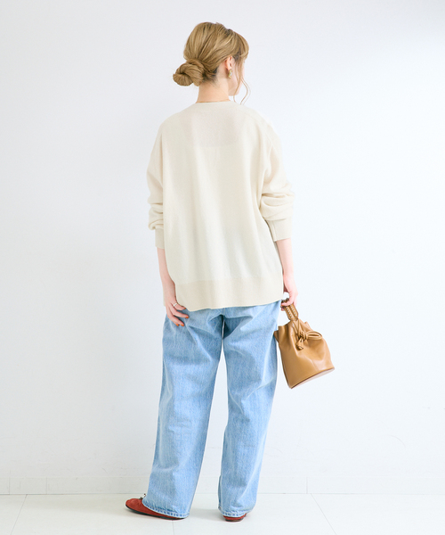 B.C STOCK(ベーセーストック)の「【WEB+一部店舗限定】ウールカシミヤVネックカーディガン(ニット/セーター・レディース・オレンジ/チャコールグレー/ホワイト・FREE)」の17枚目の写真