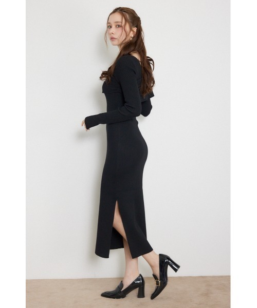 rienda(リエンダ)の「【AW先行アイテム】カシュクールワンショルダーニットタイトワンピース 秋服 冬服(ワンピース・レディース・ブラウン/ブラック/ライトブルー・FREE)」の5枚目の写真