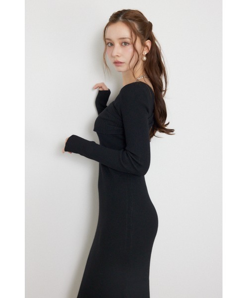 rienda(リエンダ)の「【AW先行アイテム】カシュクールワンショルダーニットタイトワンピース 秋服 冬服(ワンピース・レディース・ブラウン/ブラック/ライトブルー・FREE)」の8枚目の写真